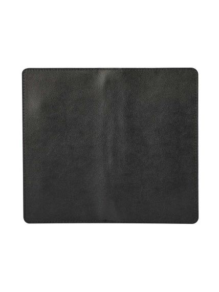 Фото функционального кошелька Классический из черной кожи, вид сзади.