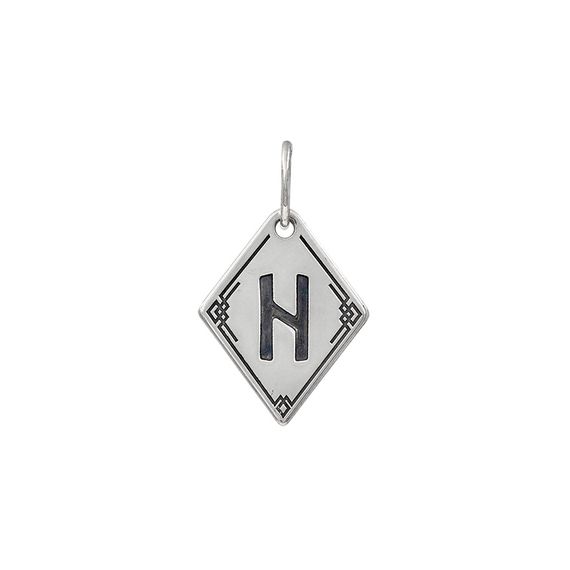 Подвеска Руна Хагалаз - кулон из серебра 925, фото 1