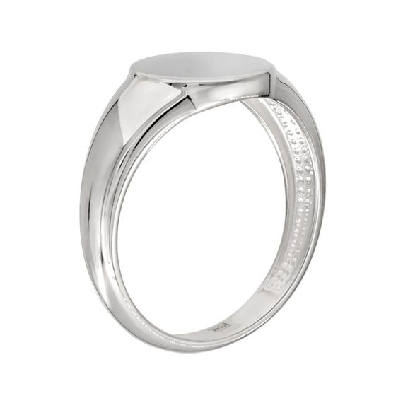 Кольцо Круг под гравировку из серебра 925 пробы, фото 2