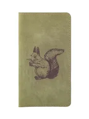 Кошелек Белка зеленый нубук