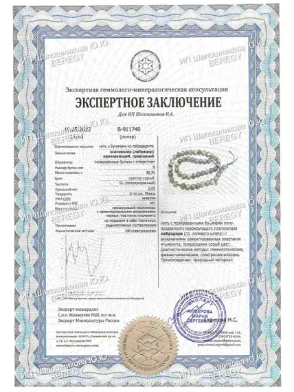 Браслет из камней лабрадорита, заключение