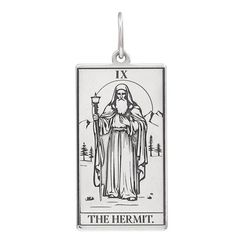 Подвеска Таро - карта Отшельник, кулон из серебра 925 пробы