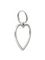 Фото подвески Сердце контур из серебра, вид сбоку.