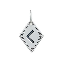 Подвеска Руна Кеназ - кулон из серебра 925