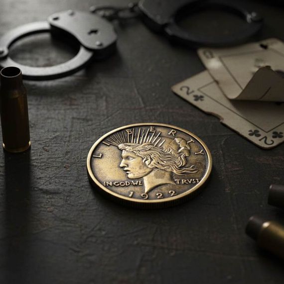 Монета Харви Дента сувенир из бронзы, фото 3