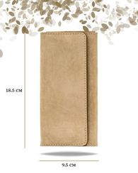 Кошелек классический светло-коричневый нубук 05050