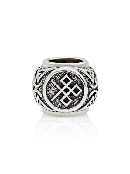 Купите шарм Берегиня из серебра 925 пробы с доставкой, фото на белом фоне анфас