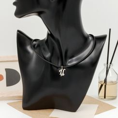 Подвеска в виде буквы Ц - кулон из серебра 925 пробы