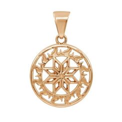 Алатырь в солнце подвеска из золота