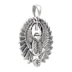 Жук Скарабей малый - подвеска из серебра