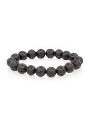 Браслет из натуральной вулканической лавы 10 мм - аромабраслет на руку