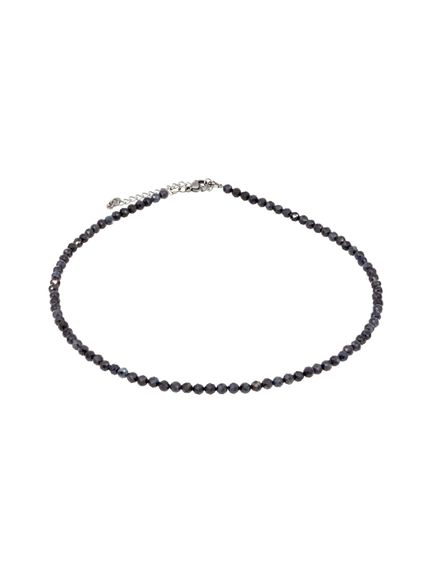 Фото чокер из сапфира 2145/4_сапфир на белом фоне анфас