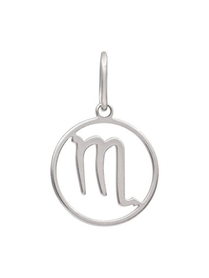 Подвеска Знак зодиака Скорпион из серебра, вид спереди