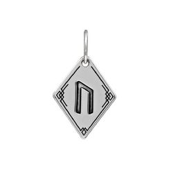 Подвеска Руна Уруз - кулон из серебра 925