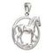 Подвеска Лошадь в круге - кулон из серебра 925 пробы, вид 2