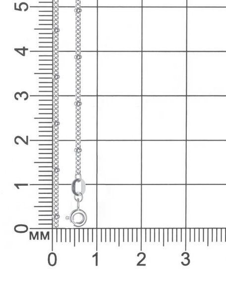 Фото браслет-цепочка Сатурна на Гурмете на размерной сетке 9272