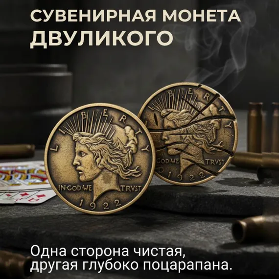Монета Харви Дента сувенир из бронзы, фото 2