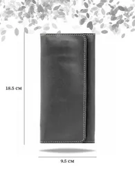 Кошелек классический серая кожа 05057