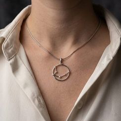 Подвеска на шею Созвездие Водолей Знак зодиака серебро с фианитами