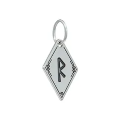 Подвеска Руна Райдо - кулон из серебра 925