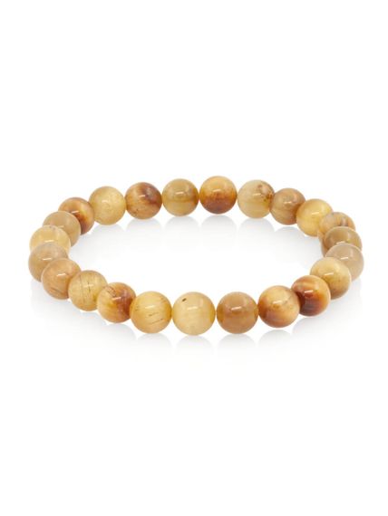 Браслет из камней золотого тигрового глаза фотография, вид сверху