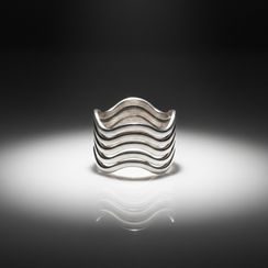 Кольцо Волна из серебра 925 пробы