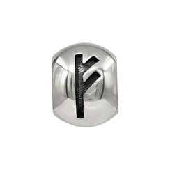 Шарм с руной Феху - подвеска из серебра 925 пробы скандинавский оберег