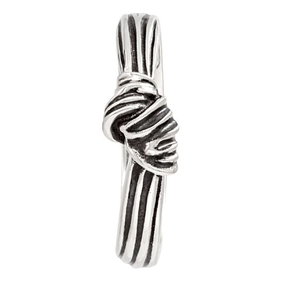 Кольцо Узел из серебра 925 пробы, вид 2