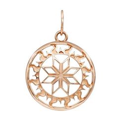 Подвеска Алатырь малый - кулон из золота 585 односторонний