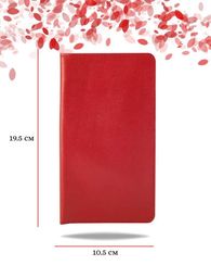 Кошелек классический красная кожа 05011