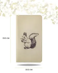 Кошелек Белка молочная кожа