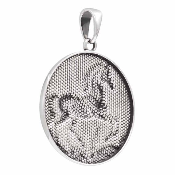 Подвеска Лошадь - кулон из серебра 925 пробы, вид 4