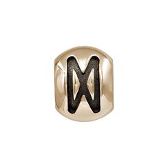 Шарм с руной Дагаз - бусина для браслета из бронзы