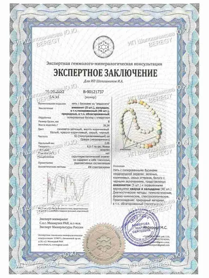 Браслет из бусин амазонита