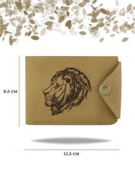 Портмоне Лев светло-коричневый нубук
