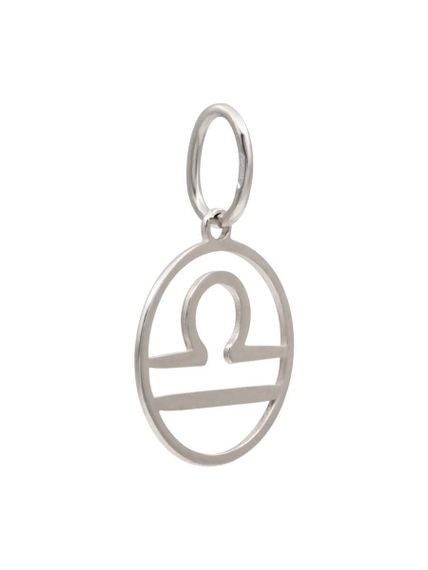 Подвеска Знак зодиака Близнецы из серебра, вид сбоку