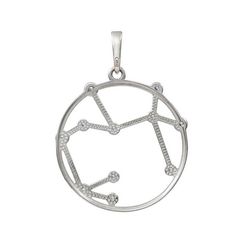 Подвеска на шею Созвездие Стрелец Знак зодиака серебро с фианитами