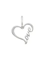 Контур сердца Love подвеска из серебра