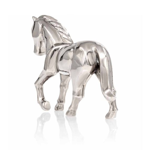 Статуэтка Лошадь - фигурка из бронзы с покрытием никелем, вид 4
