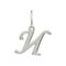 Подвеска в виде буквы И - кулон из серебра 925 пробы, вид спереди