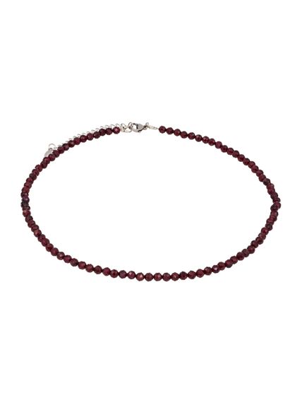 Фото чокер из граната 2145/4_гранат на белом фоне анфас