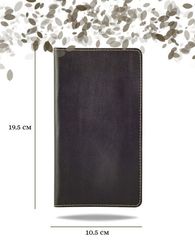 Кошелек классический темно-коричневая кожа 05012