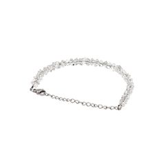 Браслет из имитации светлого хрусталя 6 мм