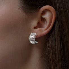 Серьги Сетка из серебра 925 пробы