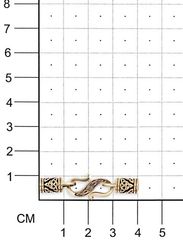 Замок для гайтана под шнур - 3 мм бронза мельхиор