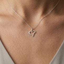 Контур сердца Love подвеска из серебра