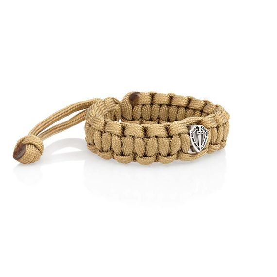 Браслет с шармом Щит и меч из мельхиора - армейский паракорд, 2 вид