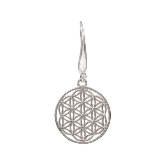 Цветок жизни - серьги из серебра, фото 5