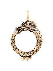 Уроборос с плавником - подвеска из бронзы