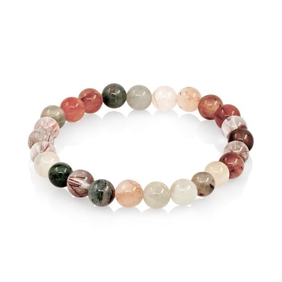 Браслет из рутилового кварца (волосатика) 6 мм, вид сзади